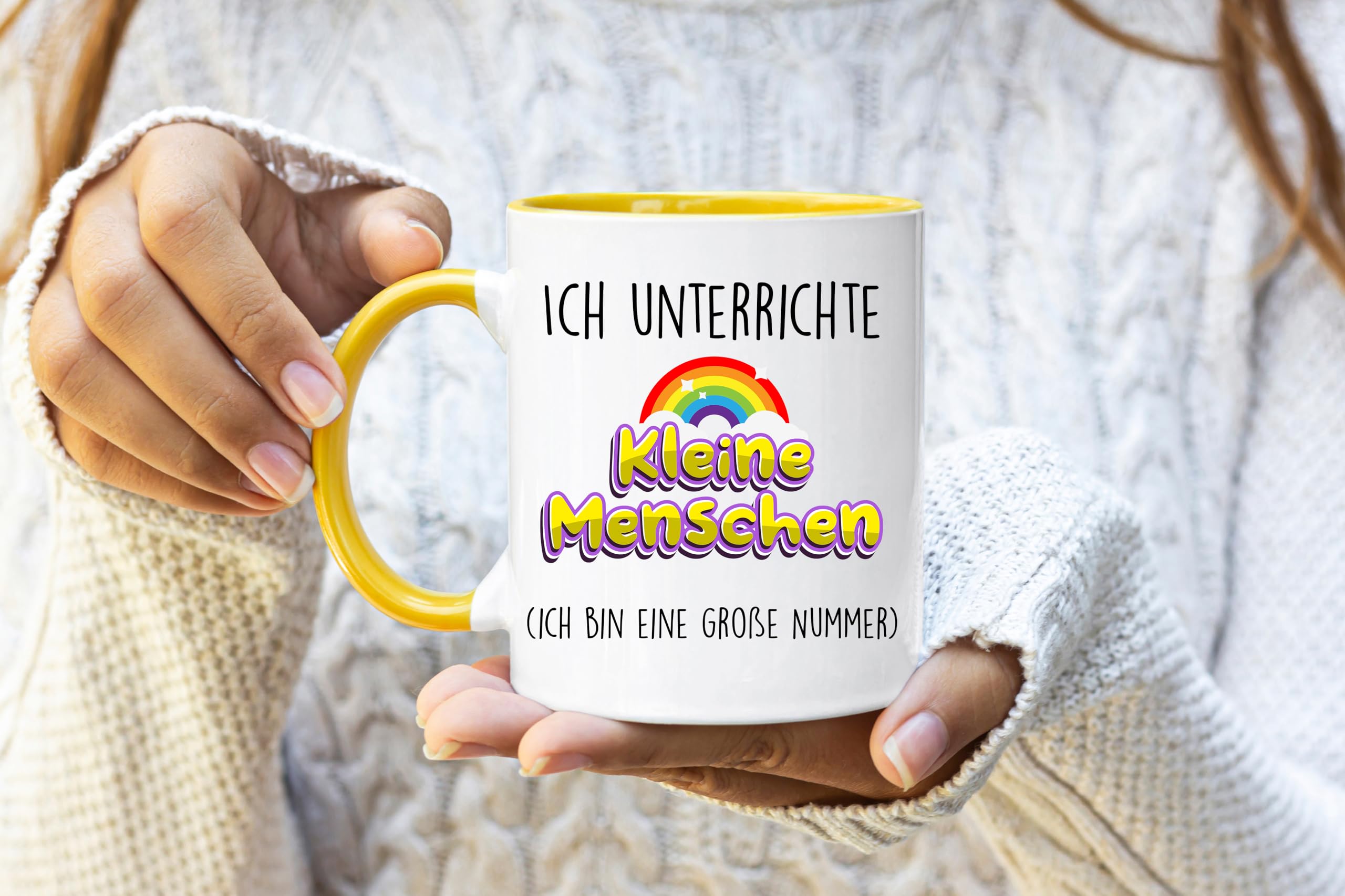 Tazza Per Insegnanti Con Scritta 'Ich Bin Eine Große Nummer' (Sono Un Numero Grande), 11 Oz, Arcobaleno, Regalo Per Inizio Scuola E Primaria - 6