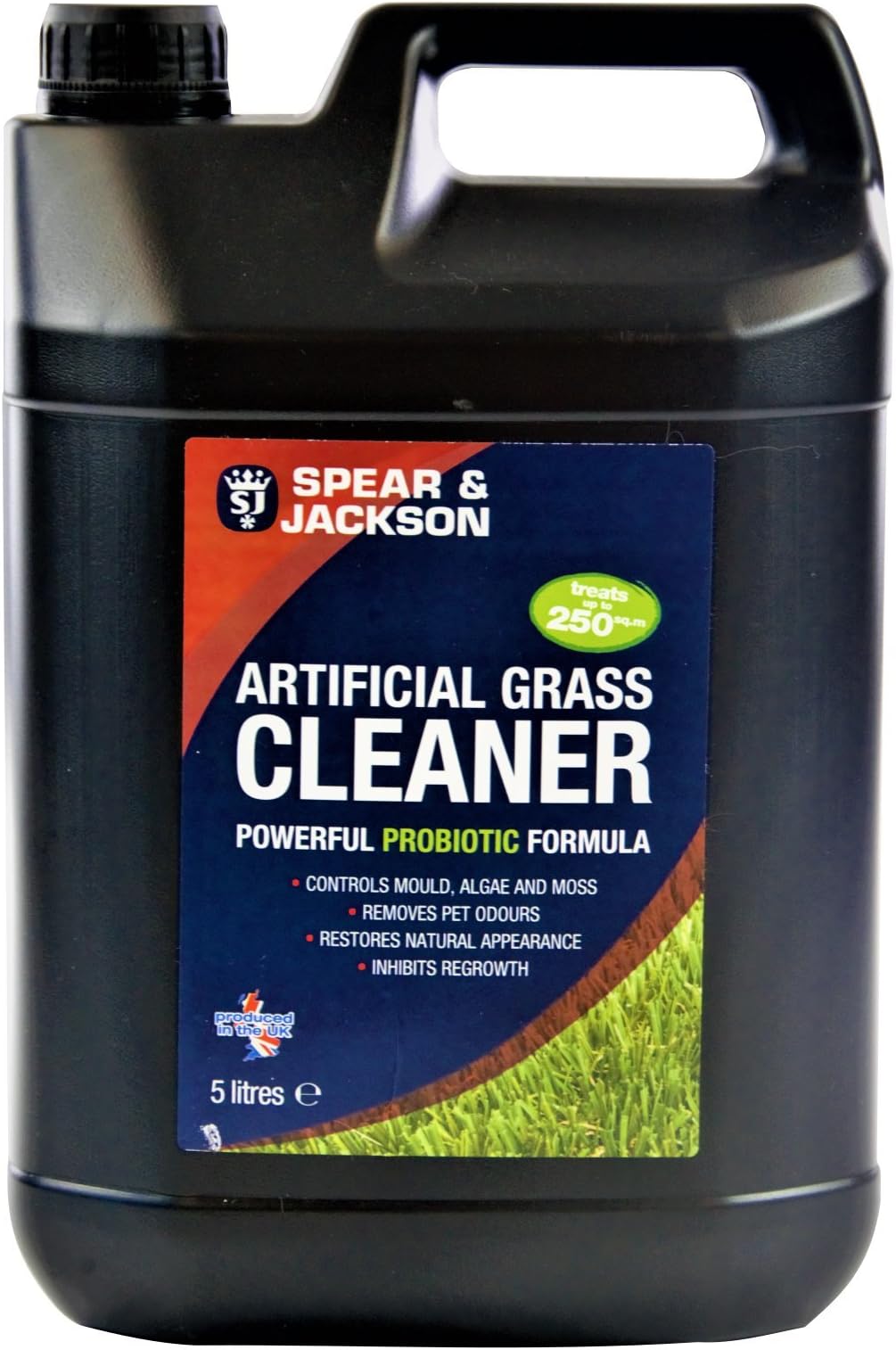 SJ0028 Probiotic Artificial Grass Cleaner Plus Deodoriser, Clear, 5 Litre