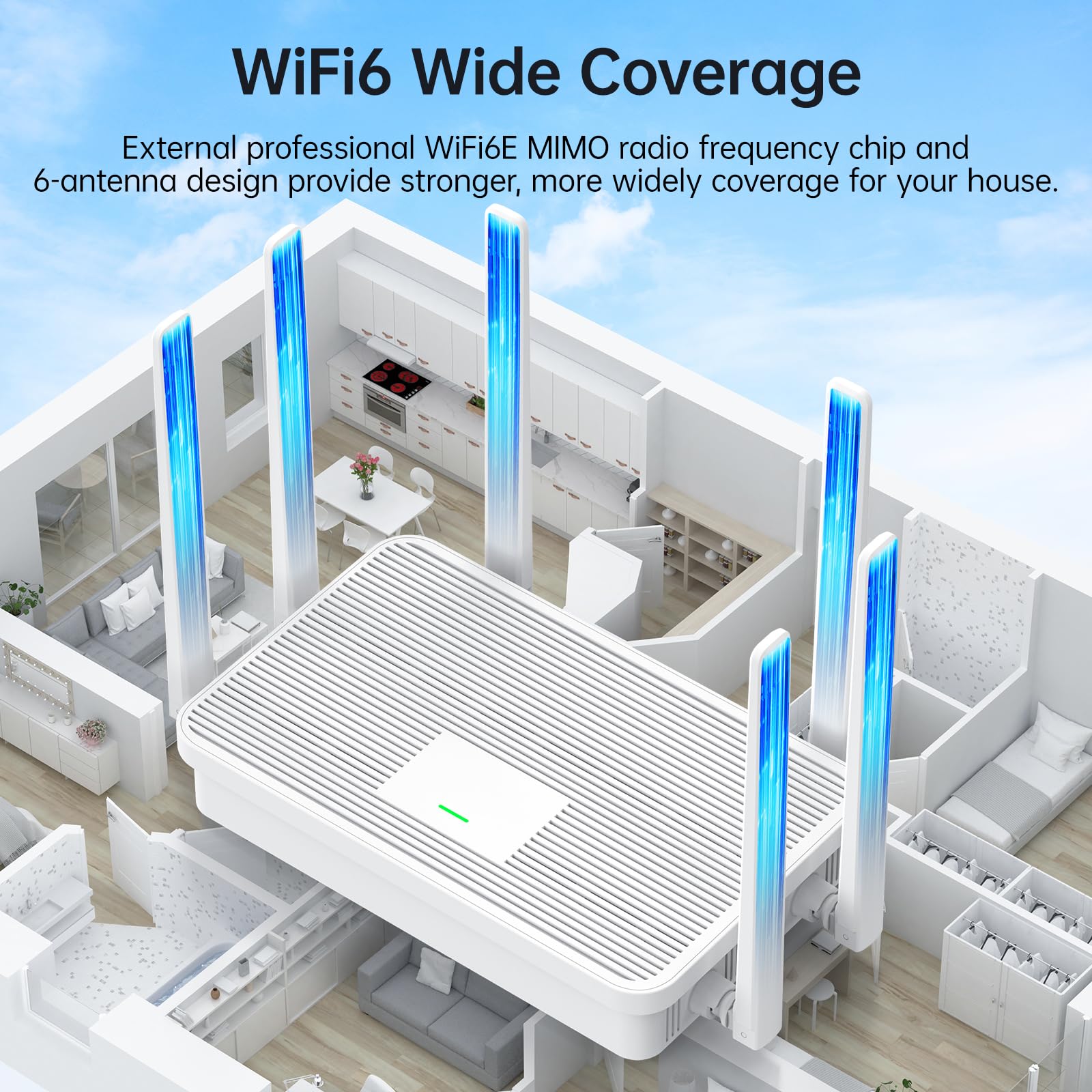 UeeVii Kit de routeur de pont sans fil double bande | Pont WiFi 2,4 G 5,8 G | Extension Starlink de réseau extérieur point à point de 5 km pour grange/boutique | Résistant aux intempéries IP65 | Plug