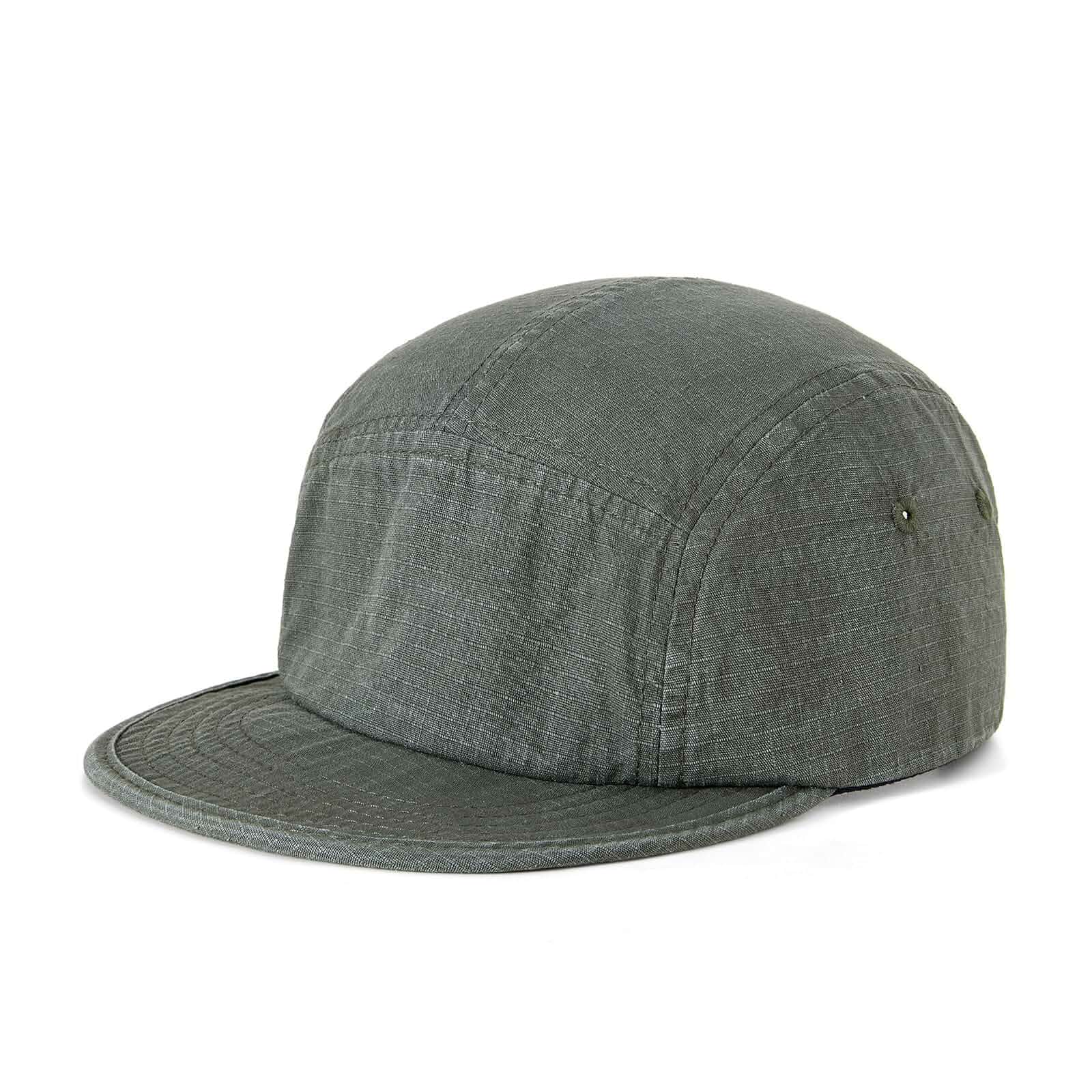 5 Panel Flat Brim Baseball Caps Vintage Washed Cotton Soft Bill Trucker Hats Short Brim Strapback Hip Hop Biker Board Cap Adjustable