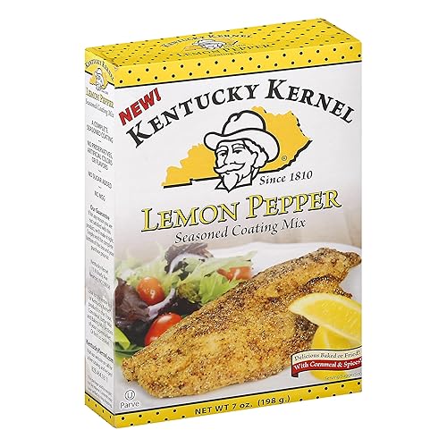 Kentucky Kernel Mezcla de revestimiento sazonado de pimienta de limón 7 onzas paquete de 6