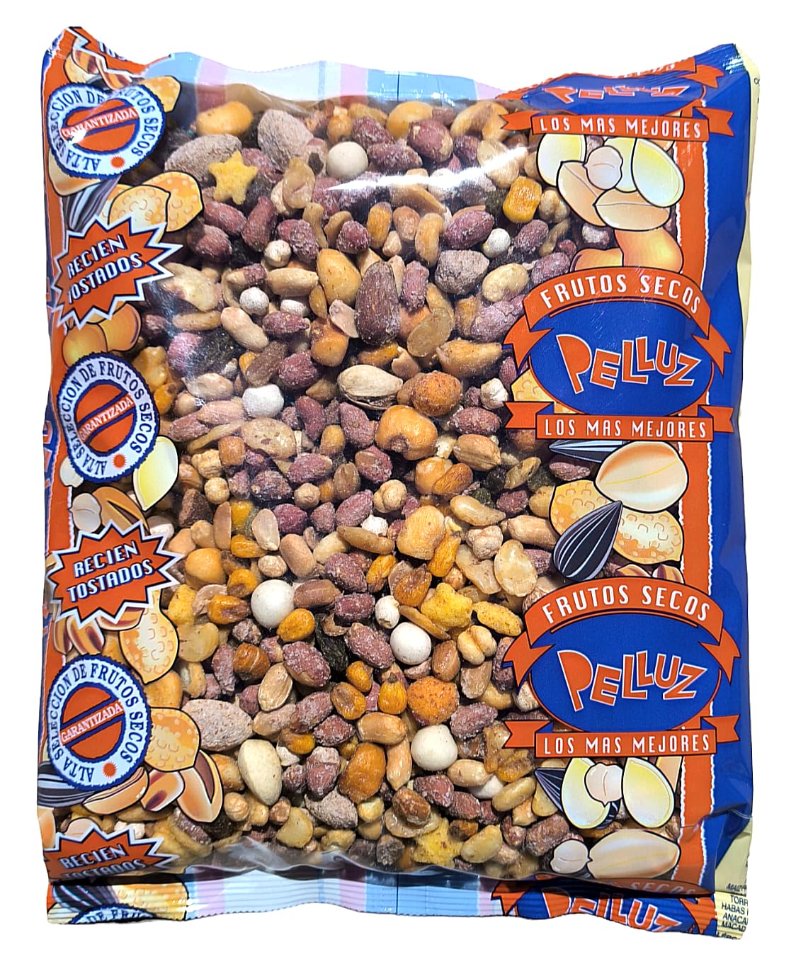 Mezcla Frutos Secos Tostados Sal 1 Kg Pelluz
