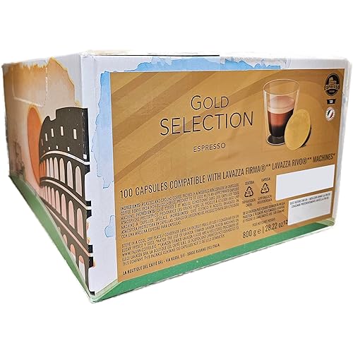 Lavazza Keurig Rivo compatible capsules, Espresso Italiano pods (100 pods, Gold Selection)