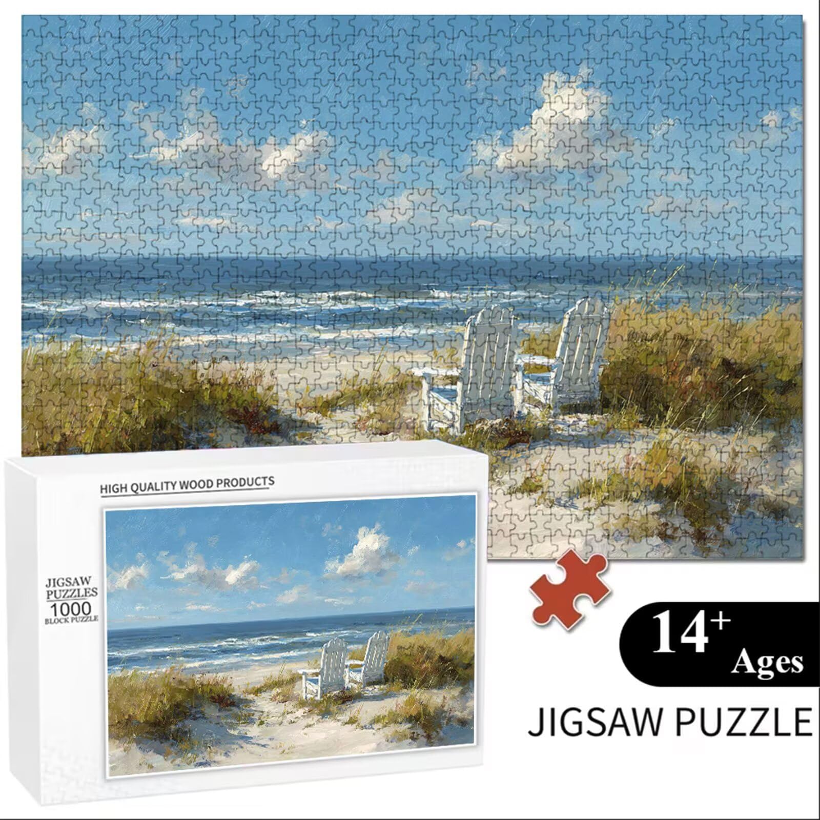 Puzzle Adulti - Oceano & Paesaggio - 2000 Pezzi Fabbricazione in Legno Robusto - Decorazione Murale con Poster - Prodotto Riservato ad Adulti e 14 Anni in Su (75x105cm) P3#435