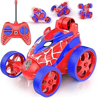 Buoeuik Spider Remote Controlled Car from 3 4 5 6 Years Children's Toy Mini RC Stunt Car Toy with Remote Control Birthday Gift Children Toddlers Boys Girls Vehicle Games Toy Car