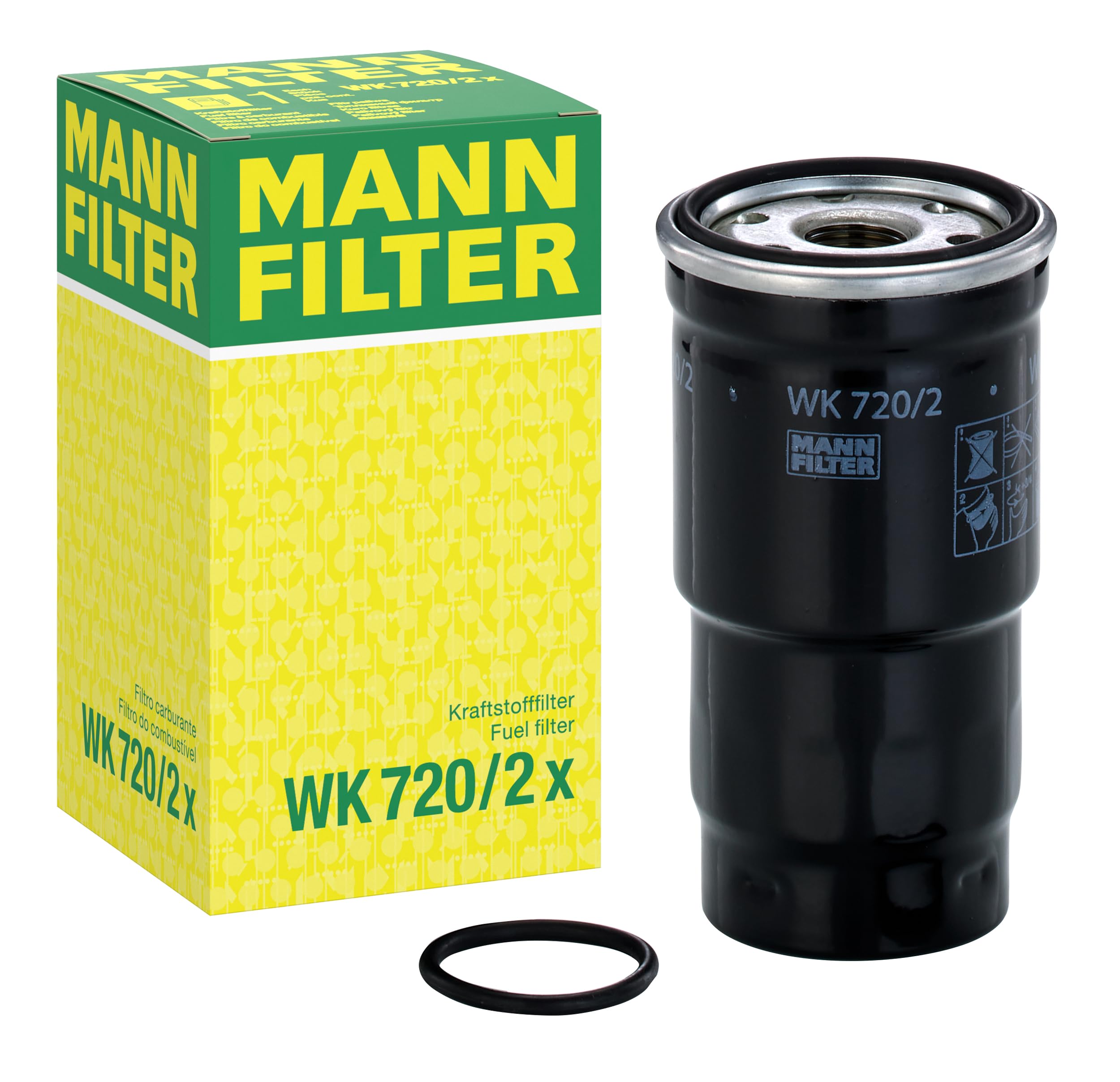MANN-FILTER WK 720/2 x Filtr paliwa - do Samochody osobowe + dostawcze | Dla Samochody osobowe, Ochrona układu paliwowego, Ochrona wtryskiwaczy, Czyste paliwo, Oryginalna jakość OE