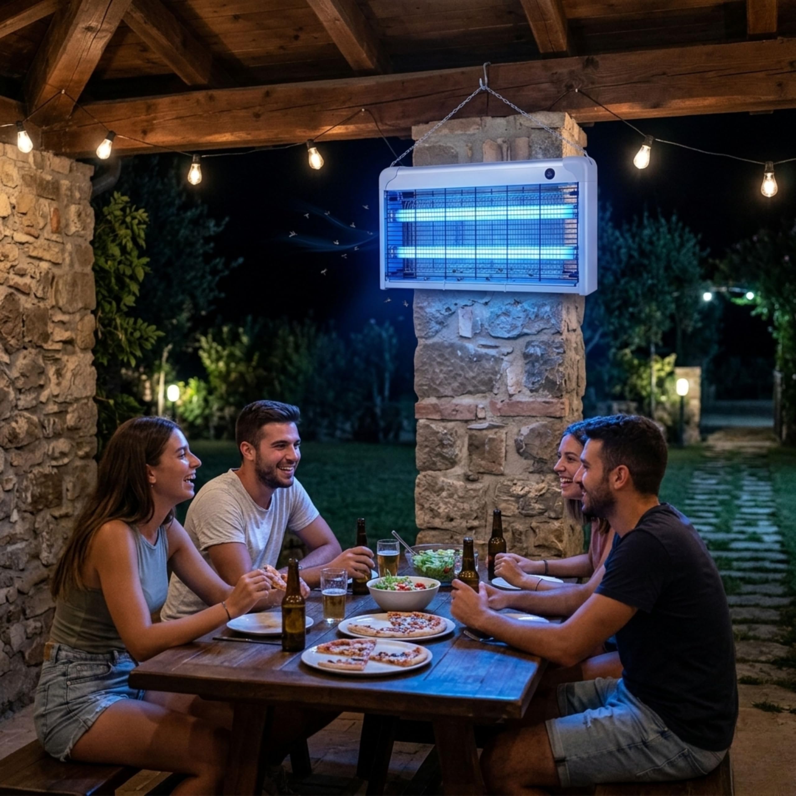 Yasta Lampada Antizanzare 30W – Zanzariera Elettrica per Interno ed Esterno – Potente Trappola per Zanzare, Mosche e Insetti – Vassoio Rimovibile Facile da Pulire