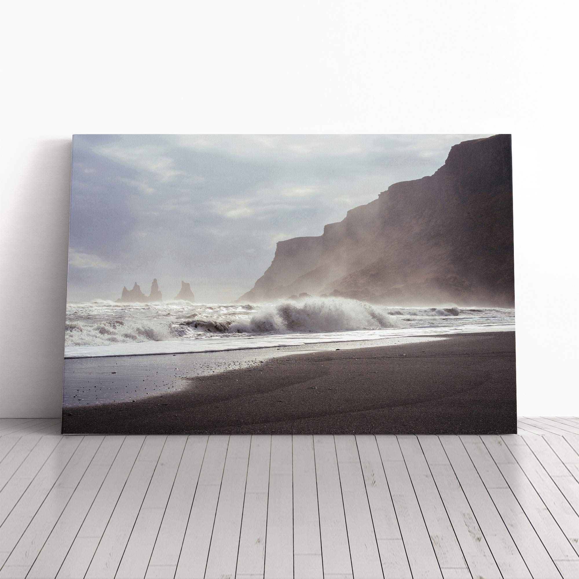 Coast Seascape Cliff (1) Canvas Print | Gallery Wrapped 30mm Frame Wall Art | 30x20 inches | Ready to Hang | Modern Seascape Picture | Living Room Bedroom Lounge Office