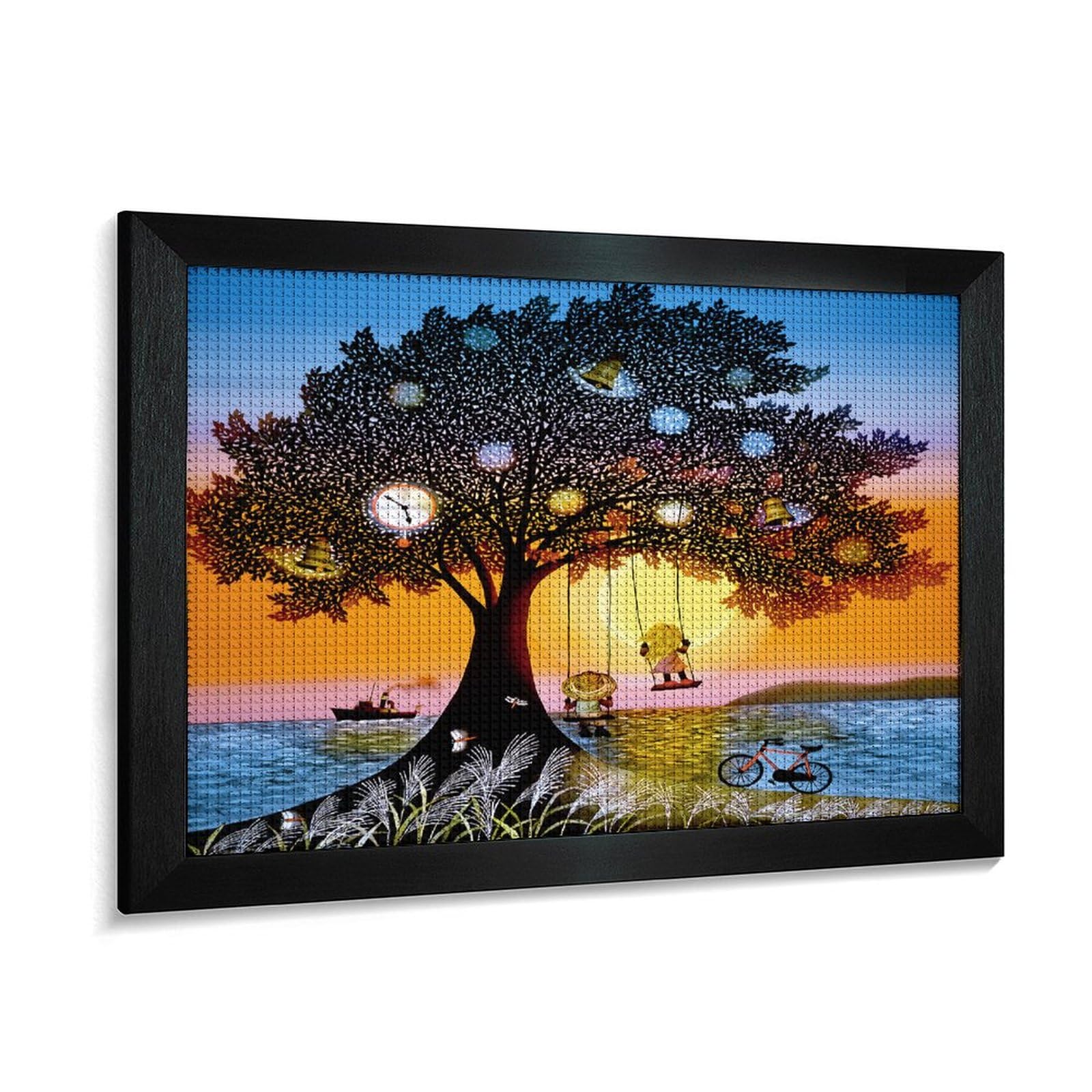 Amazon.co.jp: 藤城清治 夕日のぶらんこ 5Dダイヤモンドペインティング