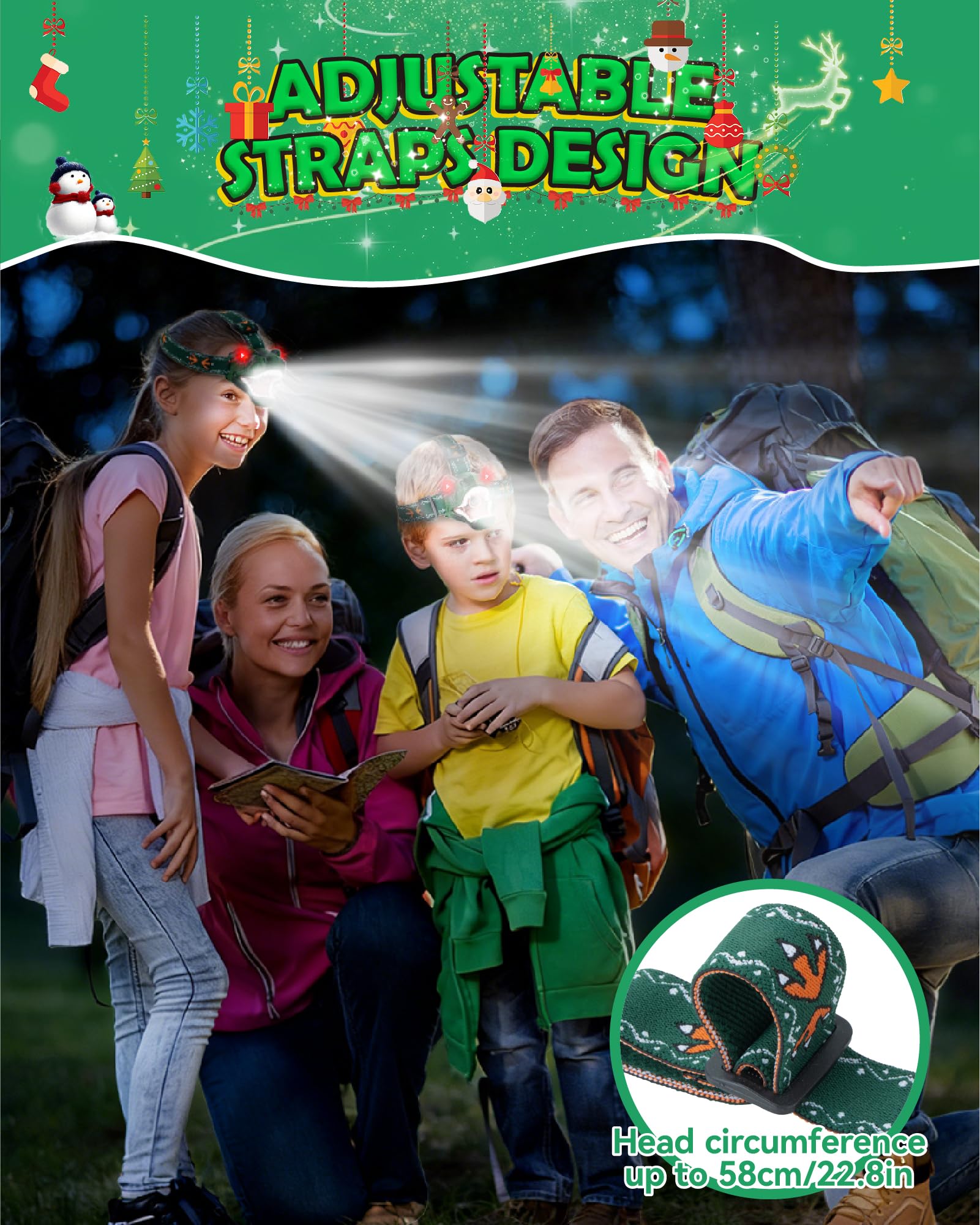 Dinosaur Headlamp for Kids - T-Rex Flashlight -4