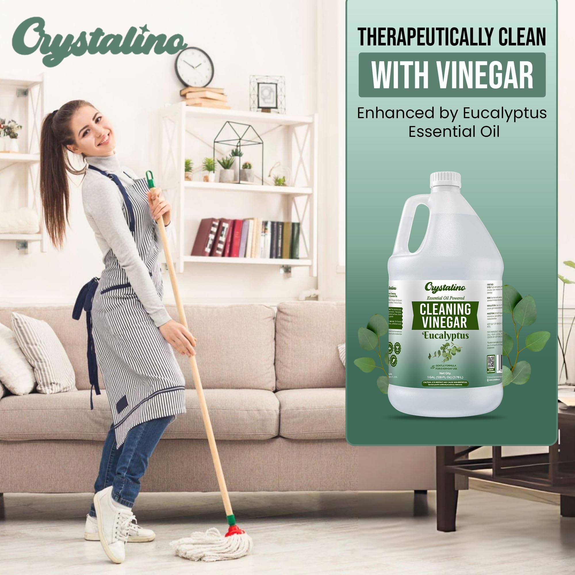 Amazon.com: Crystalino 6% Cleaning Vinegar Cleaner (1 Gallon