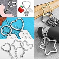 Vista 2 de 25PCS Mouse Head Shape Key Rings, Crafts DIY Keychain Metal Key Rings for Home Car Office Organization, Arts Crafts Projects (Mix)
