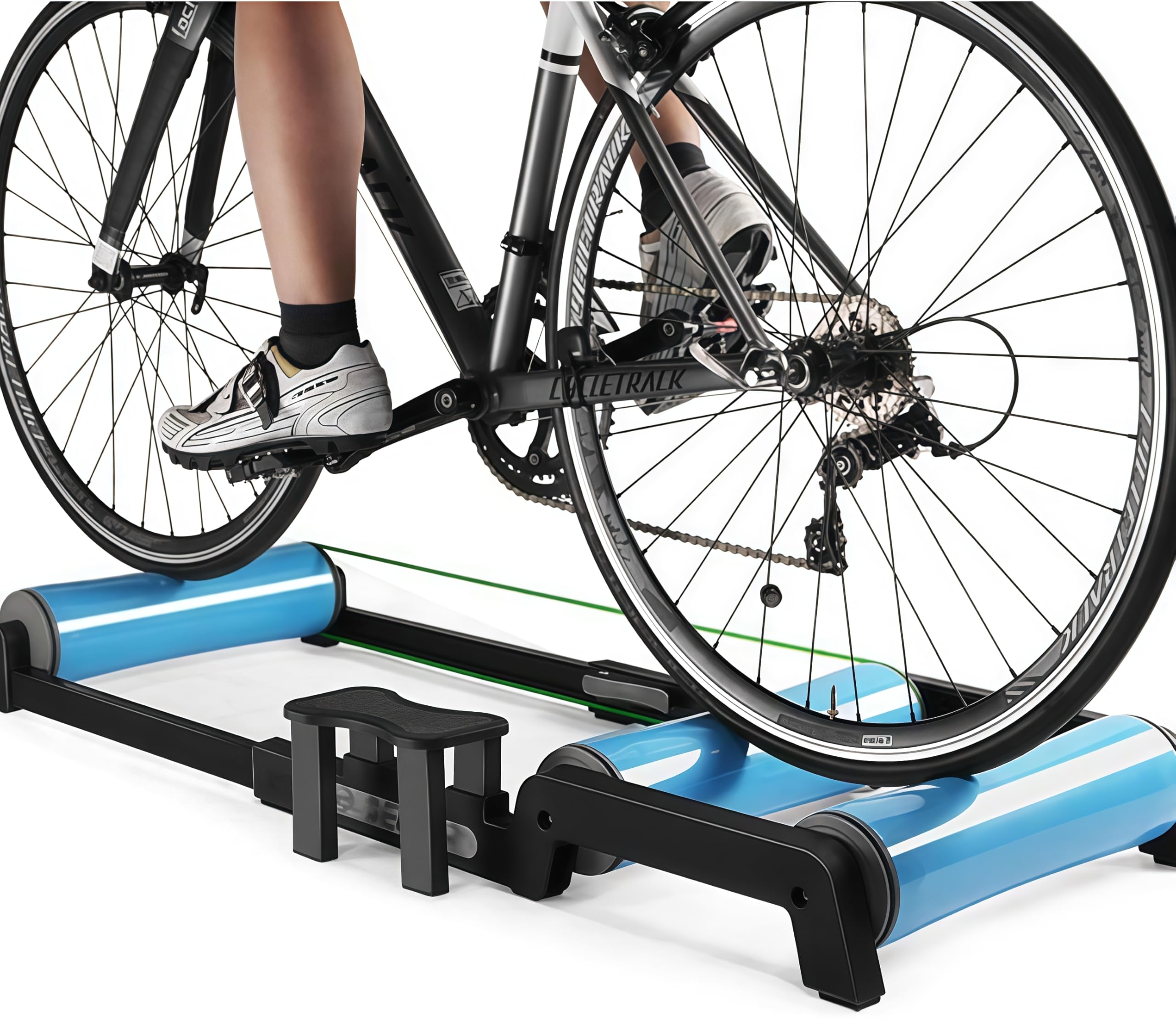 Rulli pieghevoli per bicicletta, con staffa per allenamento e resistenza, per mountain bike, bici da strada, bici da strada