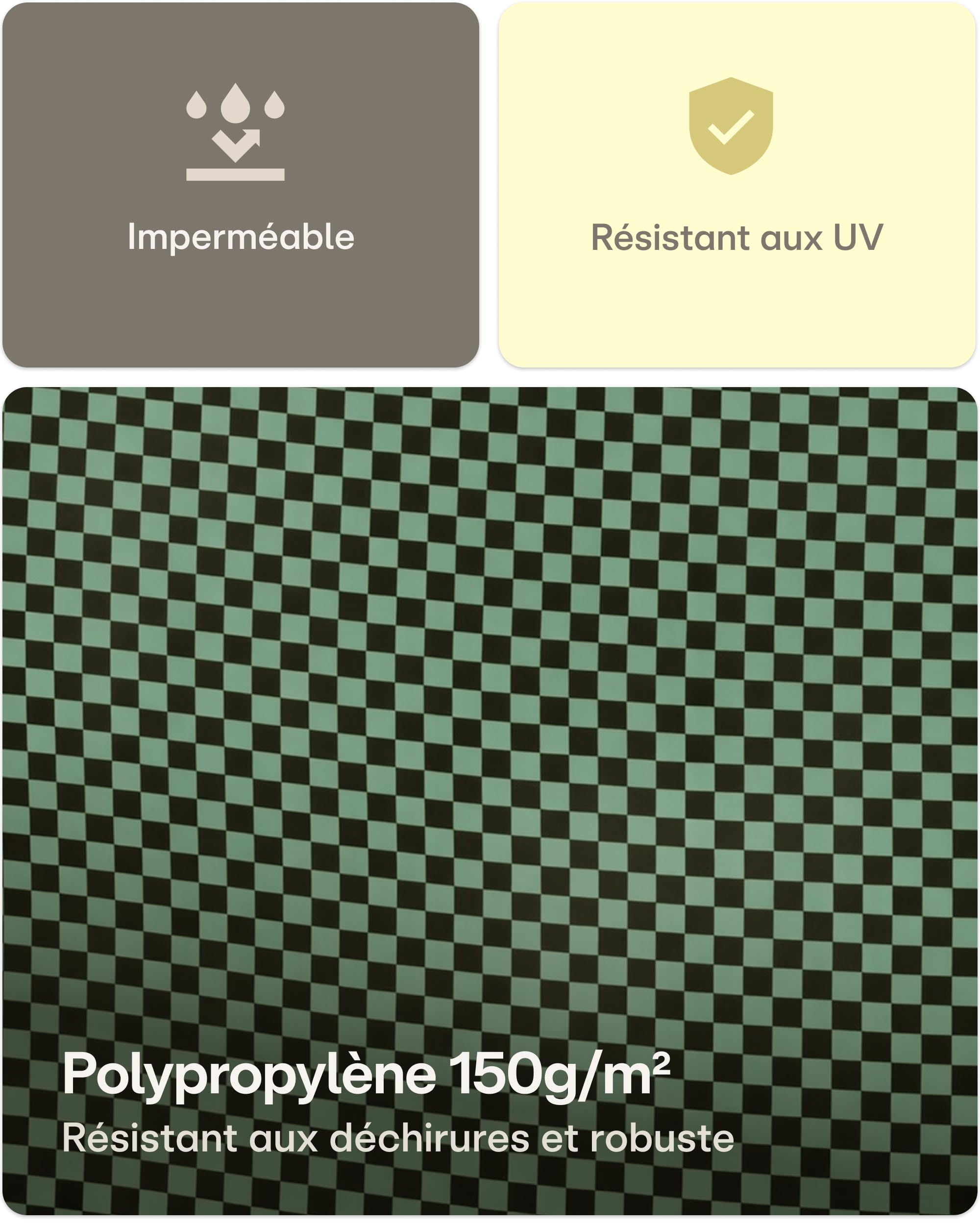 Praknu 3x Sac Dechets Verts Resistant 300L - Sac Jardinage Dechets avec 4 Poignées Résistantes - Stable - Pliable - Réutilisable - Polypropylène Robuste