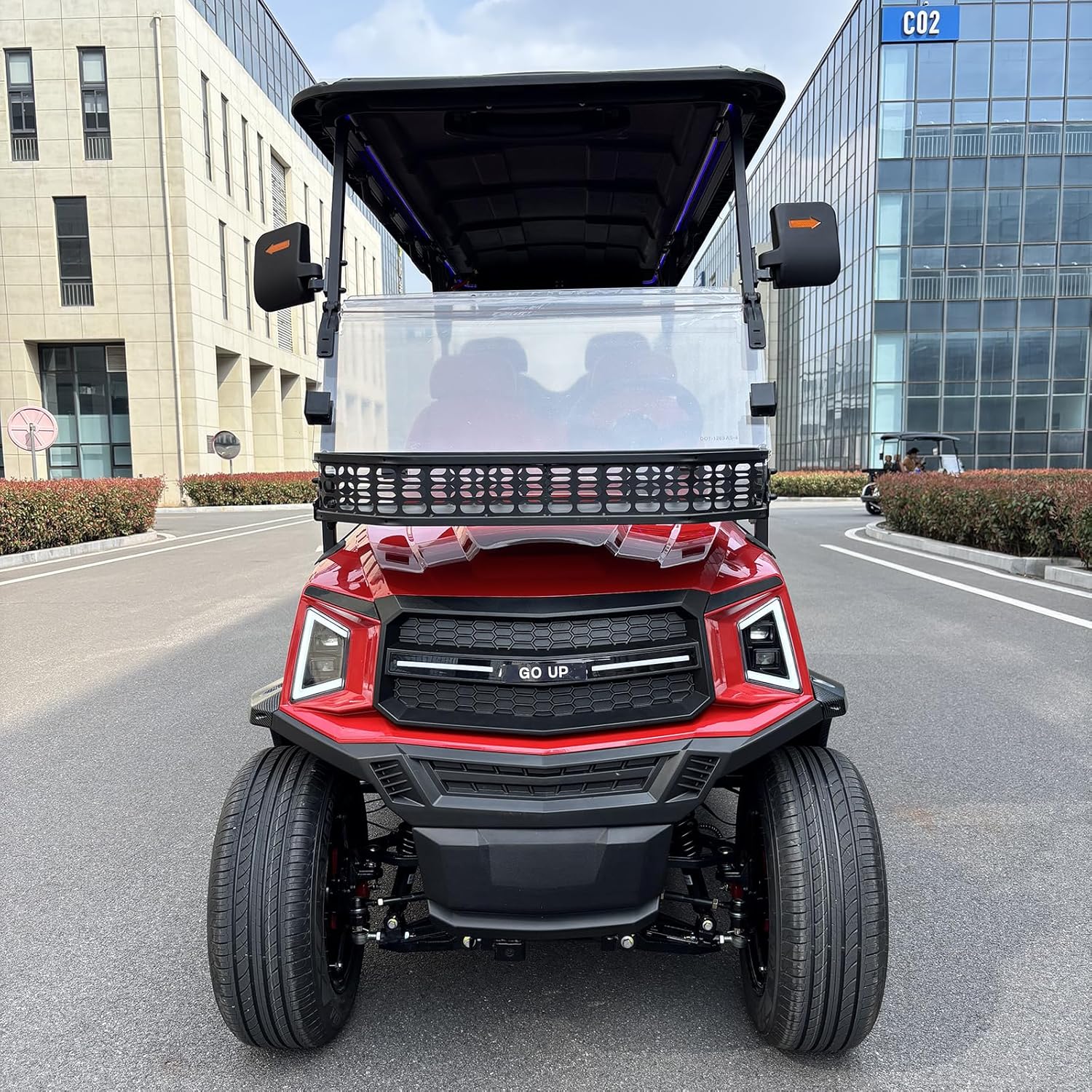 GO UP 4+2 Seats Electric Golf cart with Solar Panels Installed