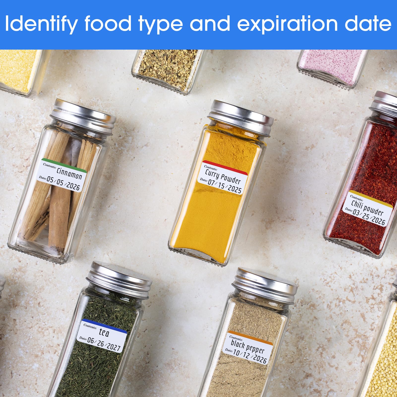 TANGJJY 200 Gefrieretiketten - 60x30mm Abziehbar & Wasserfest