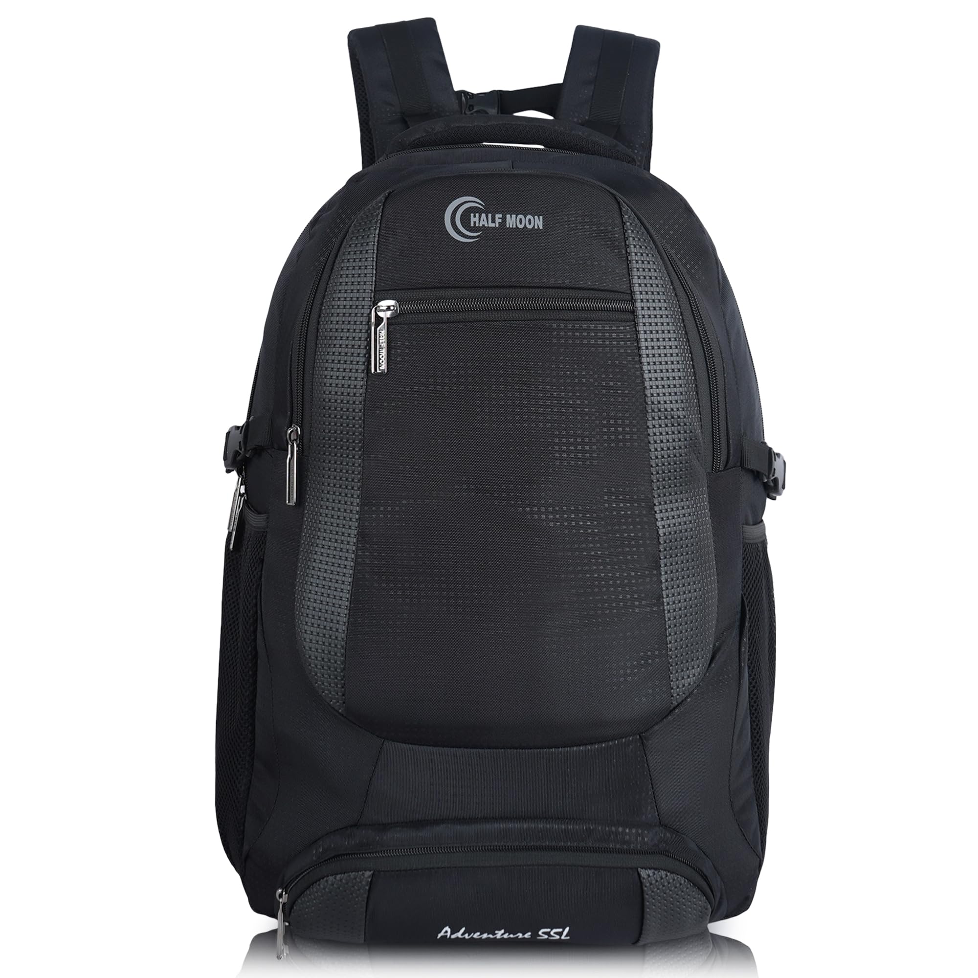 Half Moon Adventure 55L Trekking Rucksack Bag for Men Women | Hiking Travel Backpack | Water Resistant 900D Polyester | Laptop 15.6 inch | 3 Compartments | Boys Girls Outdoor Travelling College Bag-image-19