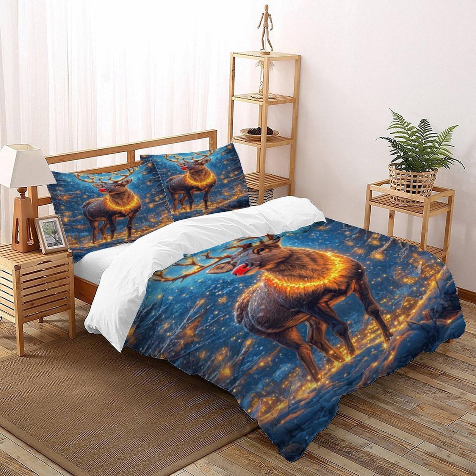 Parure de couette Paysage enneigé pour une chambre cocooning en hiver