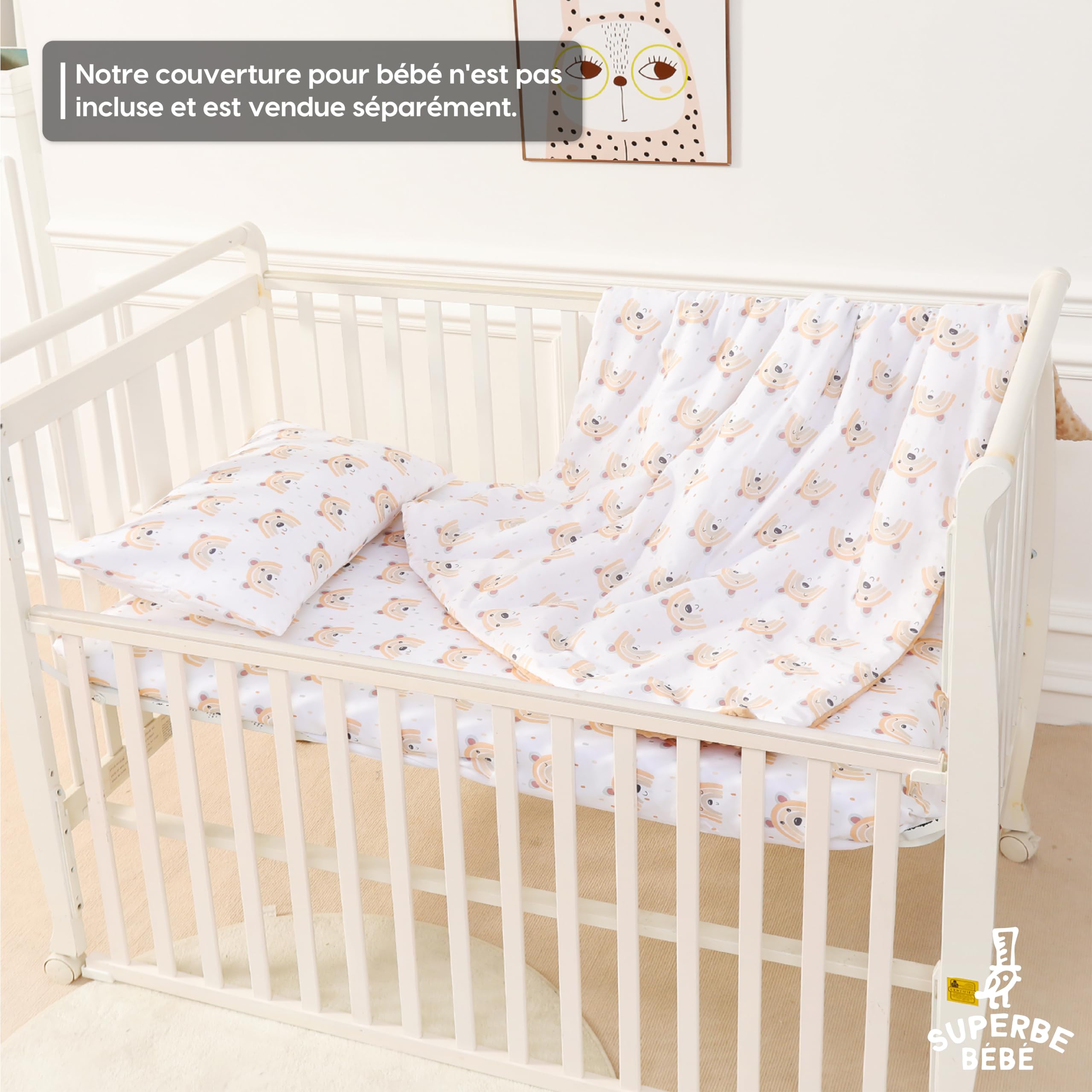 Oreiller Enfant avec Taie 33X45 Cm en Coton Oeko-tex - Coussin Bebe pour Siestes Ecole Maternelle Et Voyages - Lavable en Machine - Oreiller Enfant 1-3 Ans - Coussin Lecture Enfant Chambre Fille