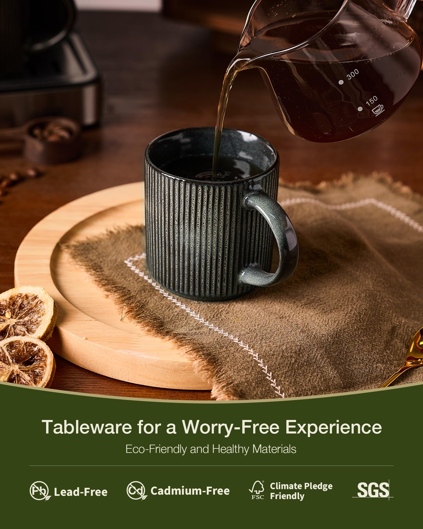 famiware Star Kaffeetassen Set für 4