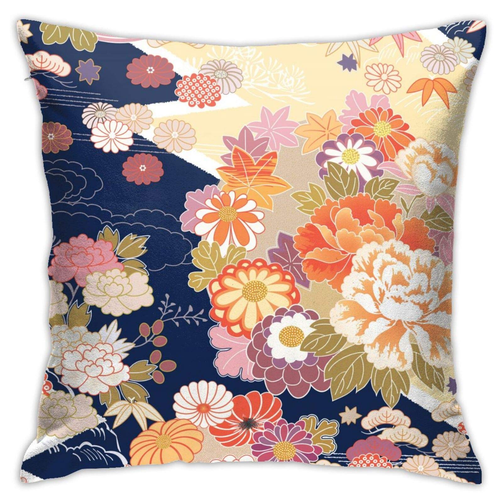 Japanese Peony Floral Cushion Cover 45cm