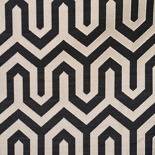 Lambrequin Kenya - Panel de cortina con forro jacquard pesado, color negro