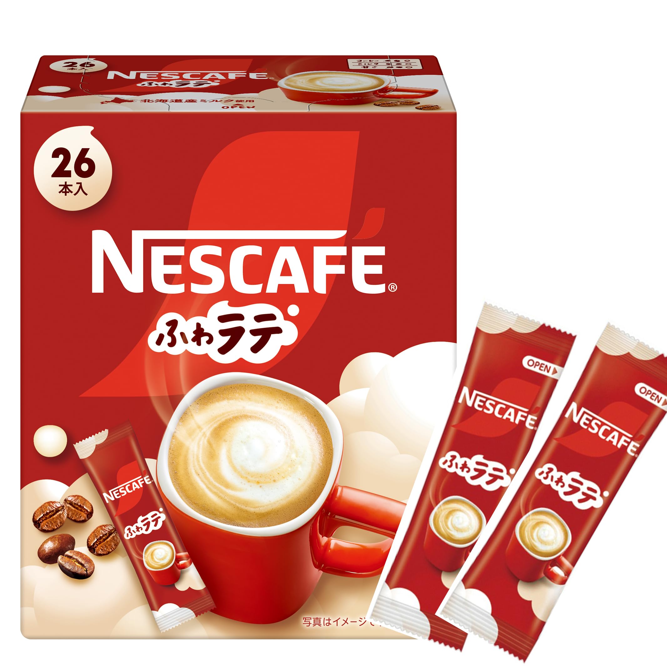 ネスカフェ ふわラテ 26本【 スティックコーヒー 】【 個包装 】【 カフェラテ/カフェオレ 】【 インスタント 】