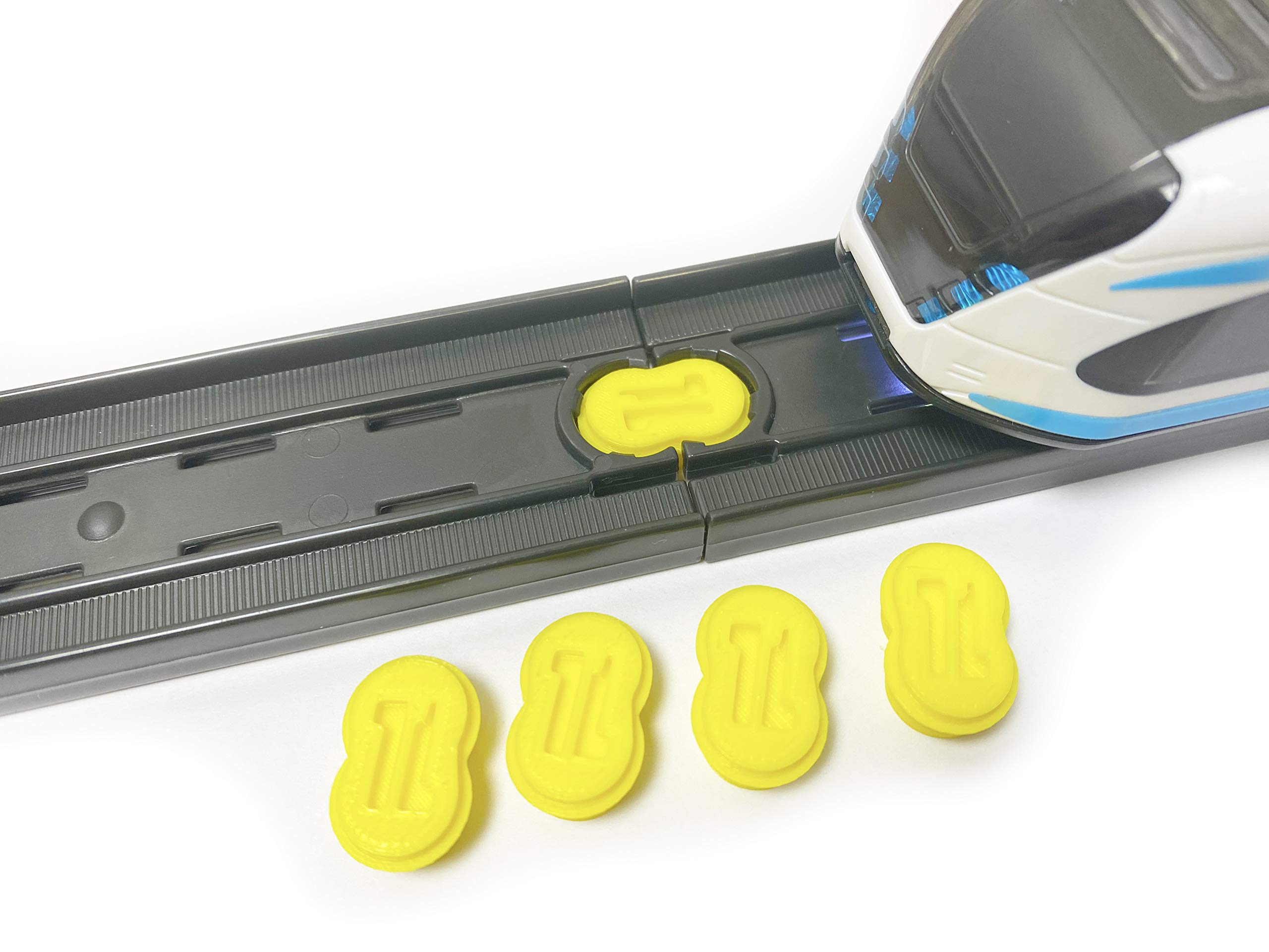 TrainLab Dog Bones Connectors for Intelino Smart Train Tracks 5pc (Yellow)