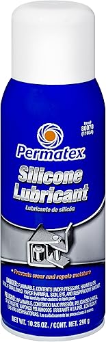 Permatex 80070-12PK Lubricante en aerosol de silicona, 10.25 oz. lata de aerosol neta (paquete de 12)