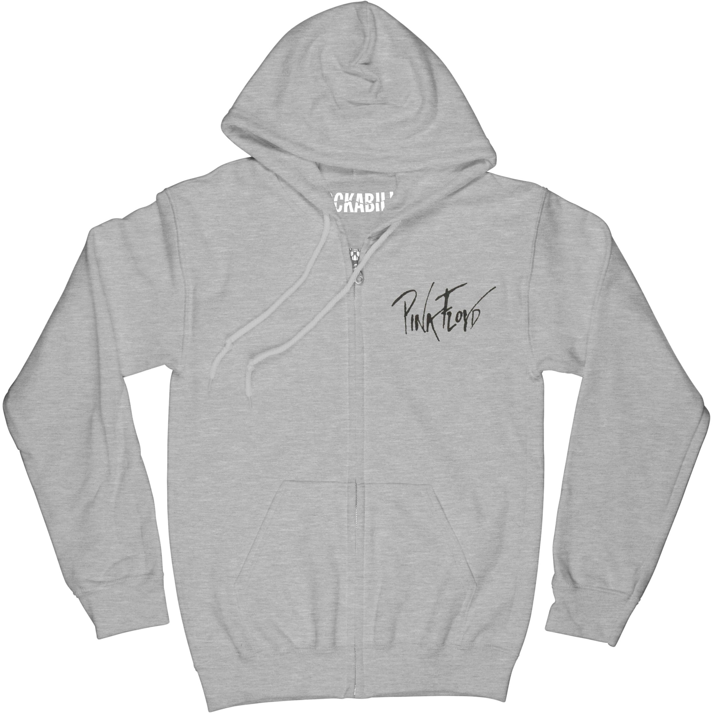 Pink Floyd Hoodie The Wall Faded Hammers Logo Official Mens Grey Pullover L