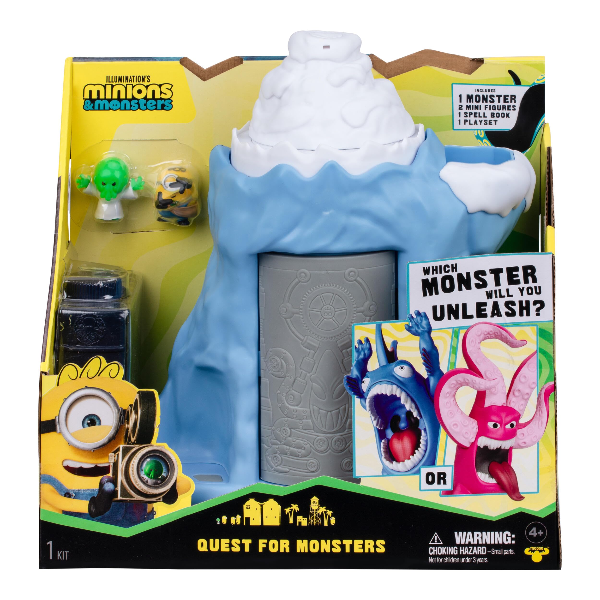 MINIONS Illumination Monster - Set da gioco alla ricerca dei mostri con Goomi, rivela il misterioso mostro con l'aiuto del libro magico