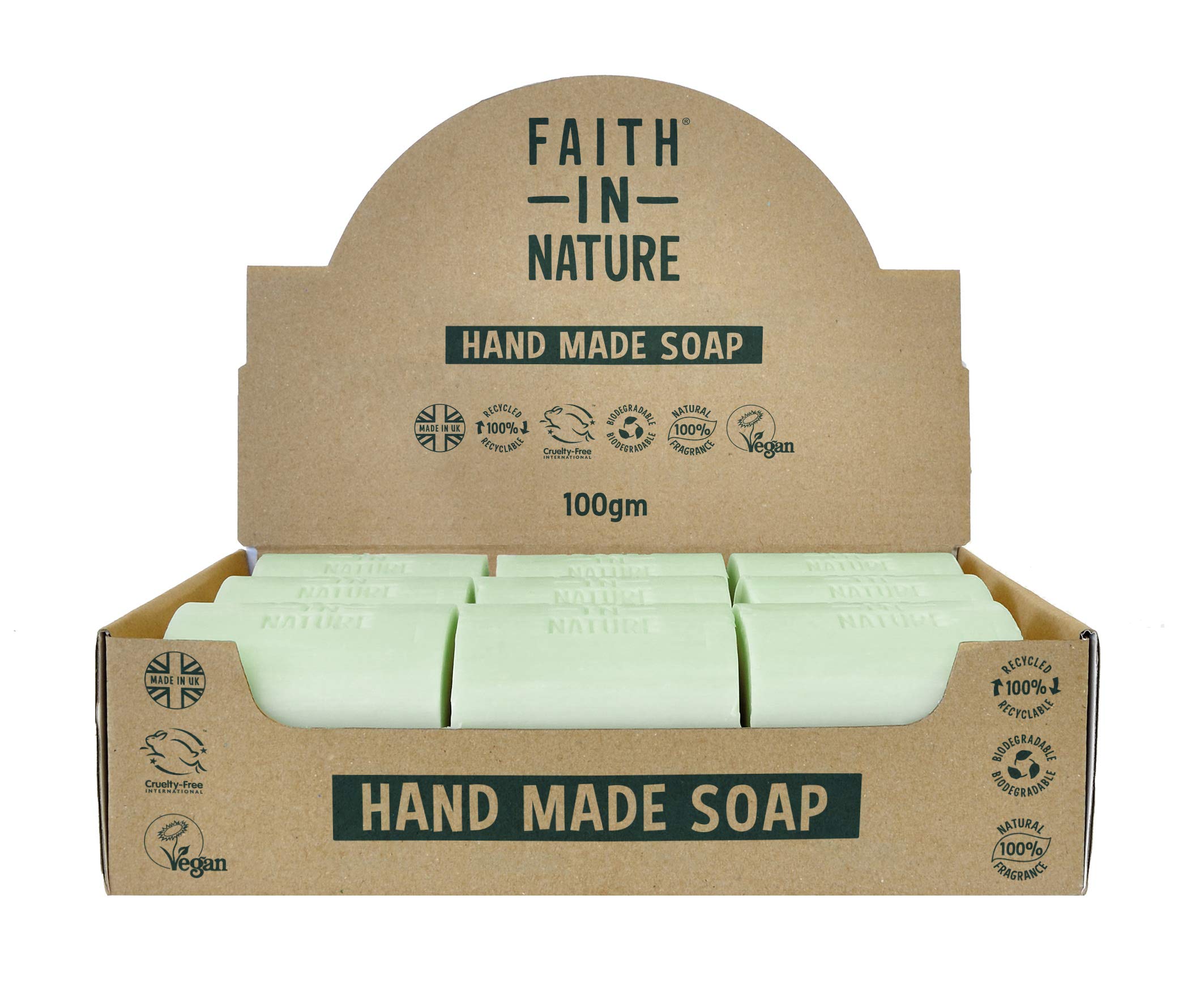 Faith in Nature Rosemary soap unwrapped x (Full Box of 18) - 2 Pack