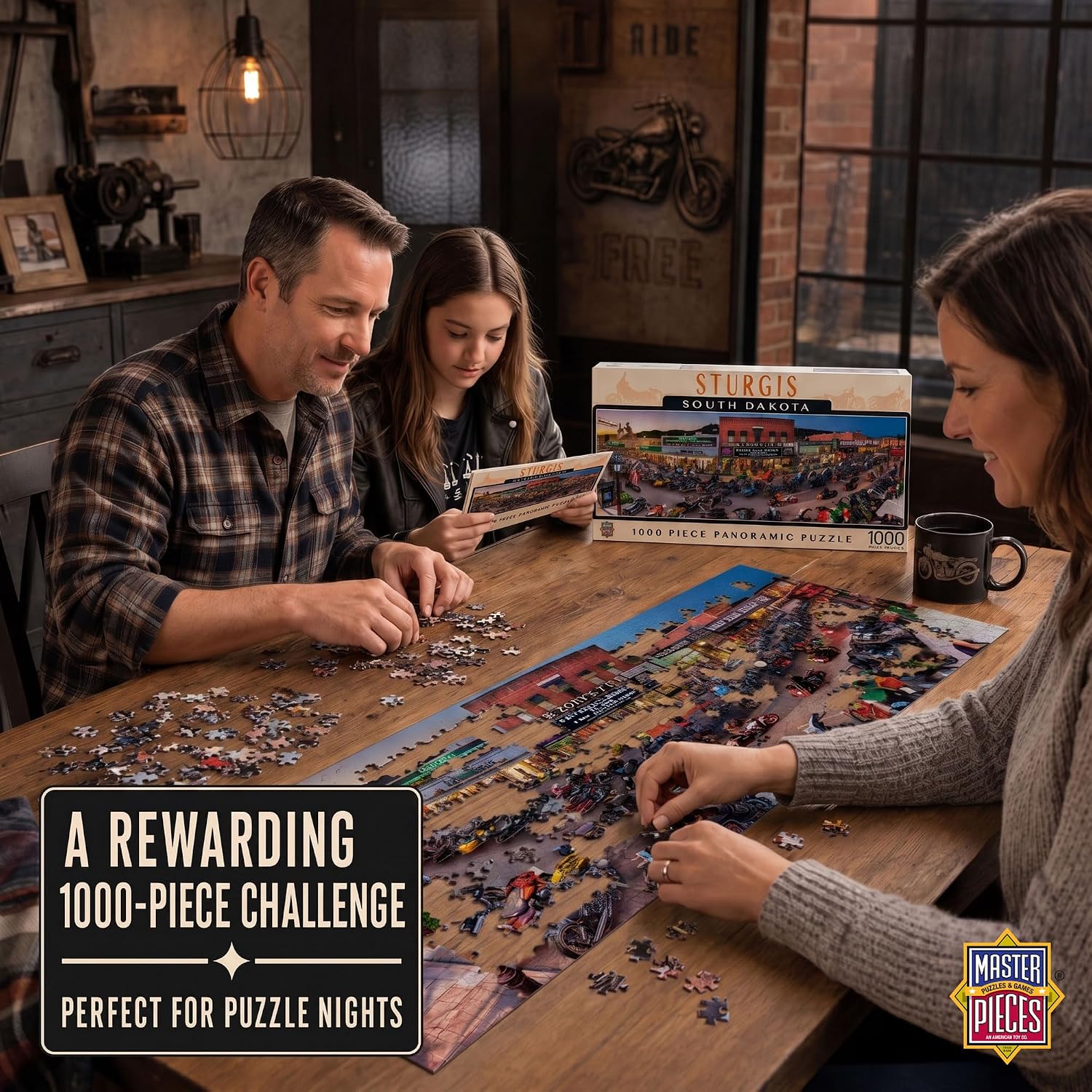MasterPieces Sturgis Panoramic 1000 Piece Jigsaw Puzzle - 13"x39" for Adults, Family, Or Youth - Matte Finish, Eco-Friendly image 5
