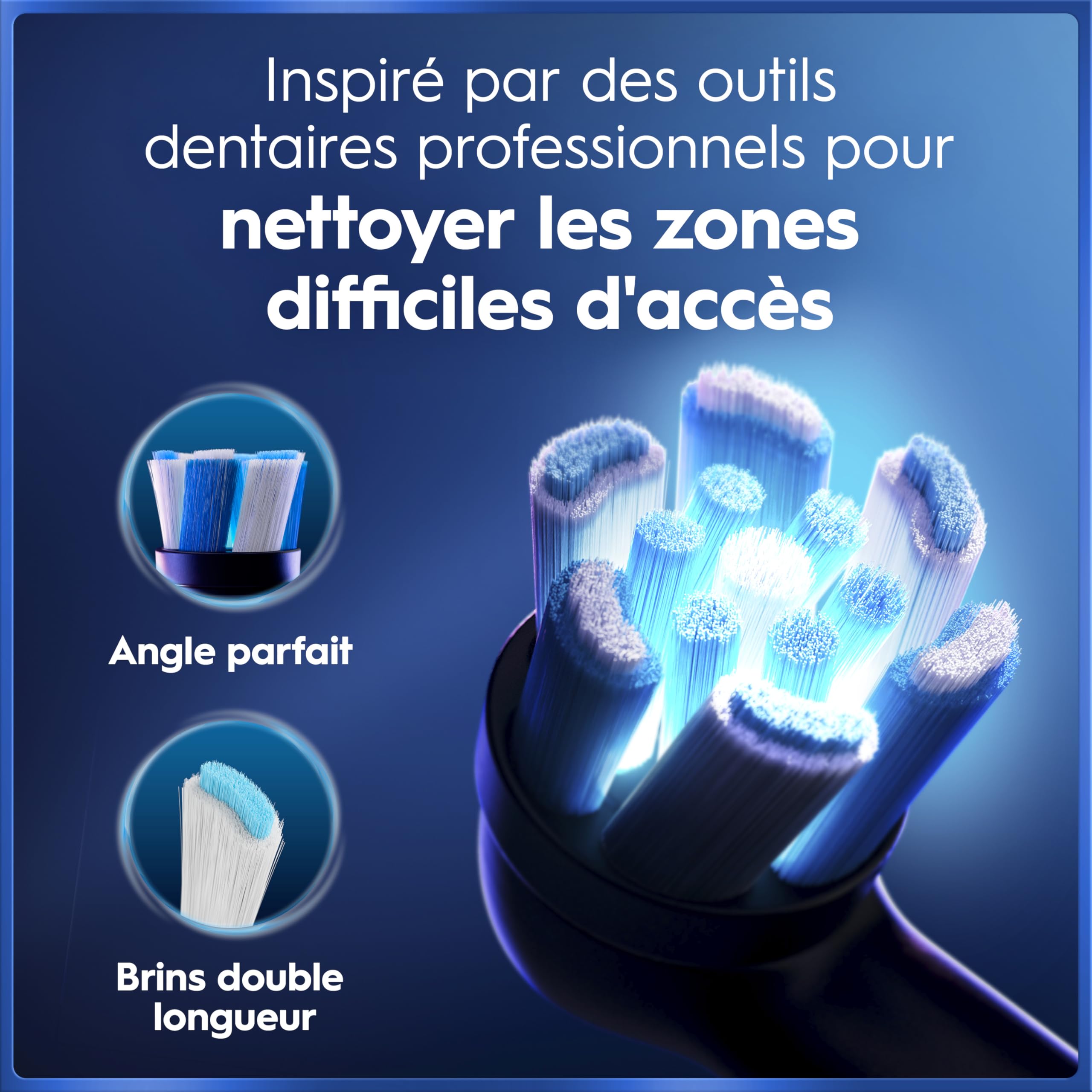 Oral-B iO 3 Brosse A Dents Electrique Noire, Pour Adultes, Modes De Nettoyage Avec Blancheur, Doux Pour Les Gencives, Capteur De Pression, Brossette Oral B De Rechange, Chargeur, Porte-Brossettes