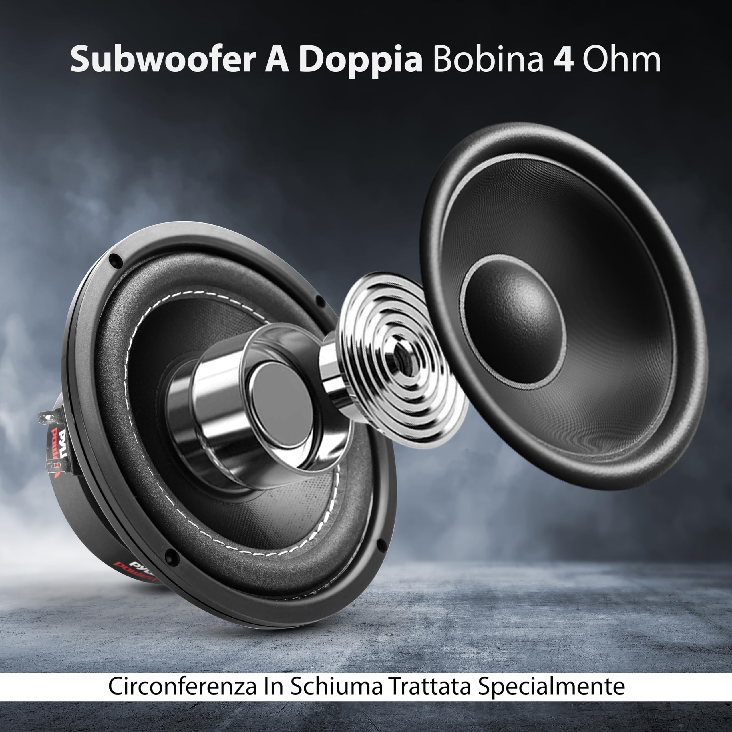 Pyle Casse Auto, Subwoofer Audio 16,5 Centimetri, 600 Watt, Cono in Carta, Impedenza 4 Ohm, Altoparlanti Auto Surround in Schiuma, per Stereo Veicolare