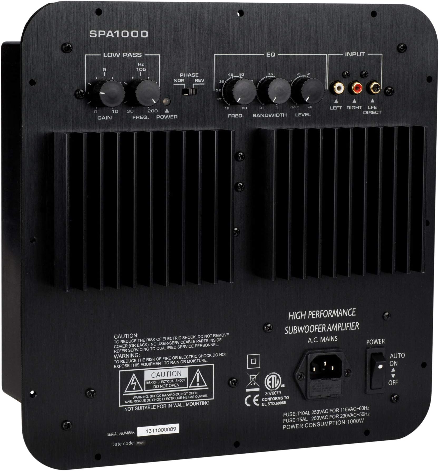 Amazon.com: Dayton Audio SPA500 500W Subwoofer Plate Amplifier