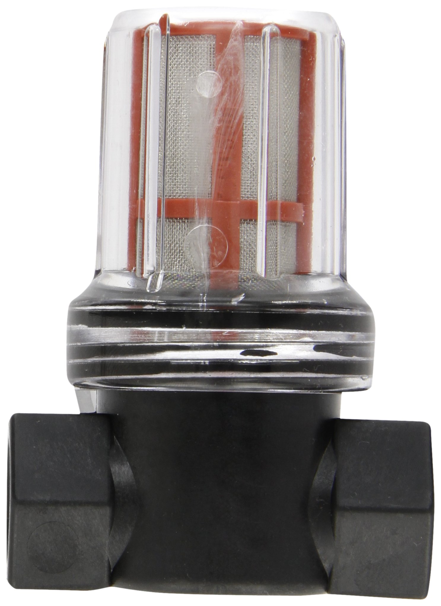 Banjo LSTM050-50C Polypropylene Mini T-Strainer with Clear Bowl, 50 Mesh, 1/2