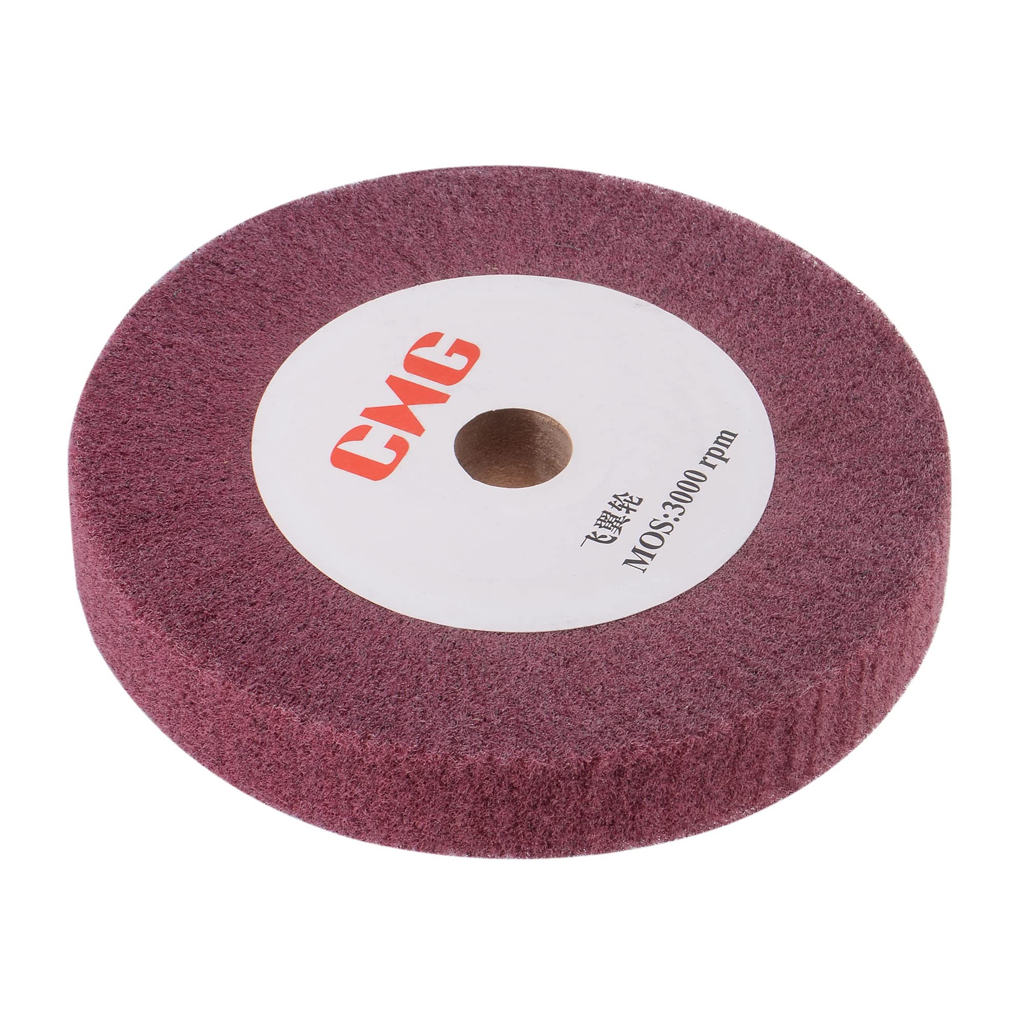 Ruota Lucidatura Non Tessuto 200x25mm - Grana 320, Per Metalli E Legno, Colore Rosso - Foto 3