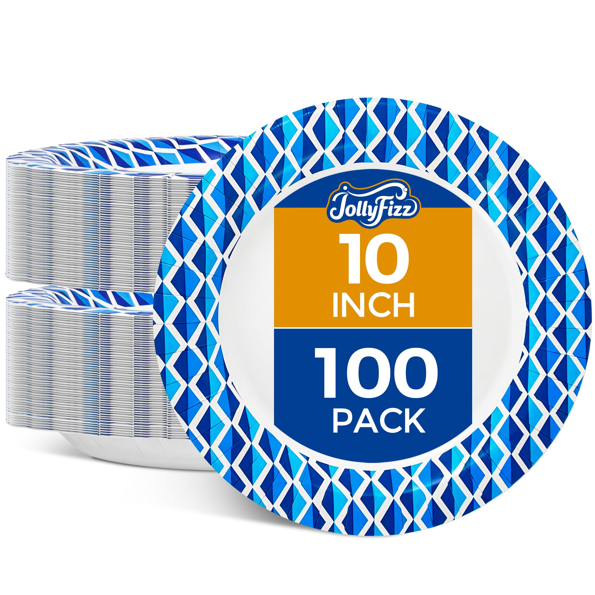 100 Pack Disposable Paper Plates - Blue -1 100 Pack Disposable Paper Plates - Blue -1
