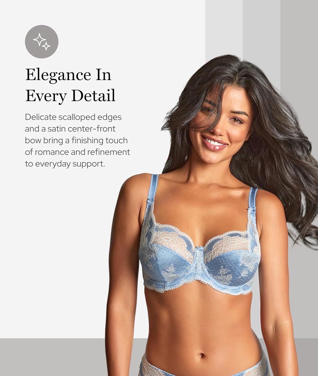 Panache Women's Clara Underwire Full Coverage Stretch Lace Bra | Supportive Full Fit Bra for Large Busts - Image 7