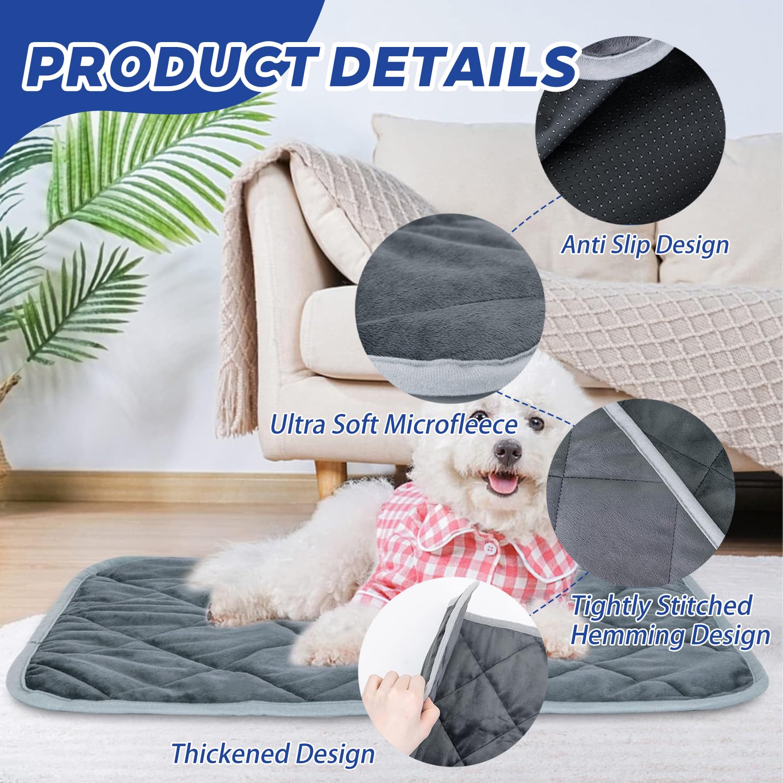 Alfombrilla Autocalentable para Gatos, Manta Autocalentable para Gatos, Alfombrilla Extra Cálida para Gatitos Grandes, Cachorros Pequeños y Otras Mascotas de InteriorBrown,XL