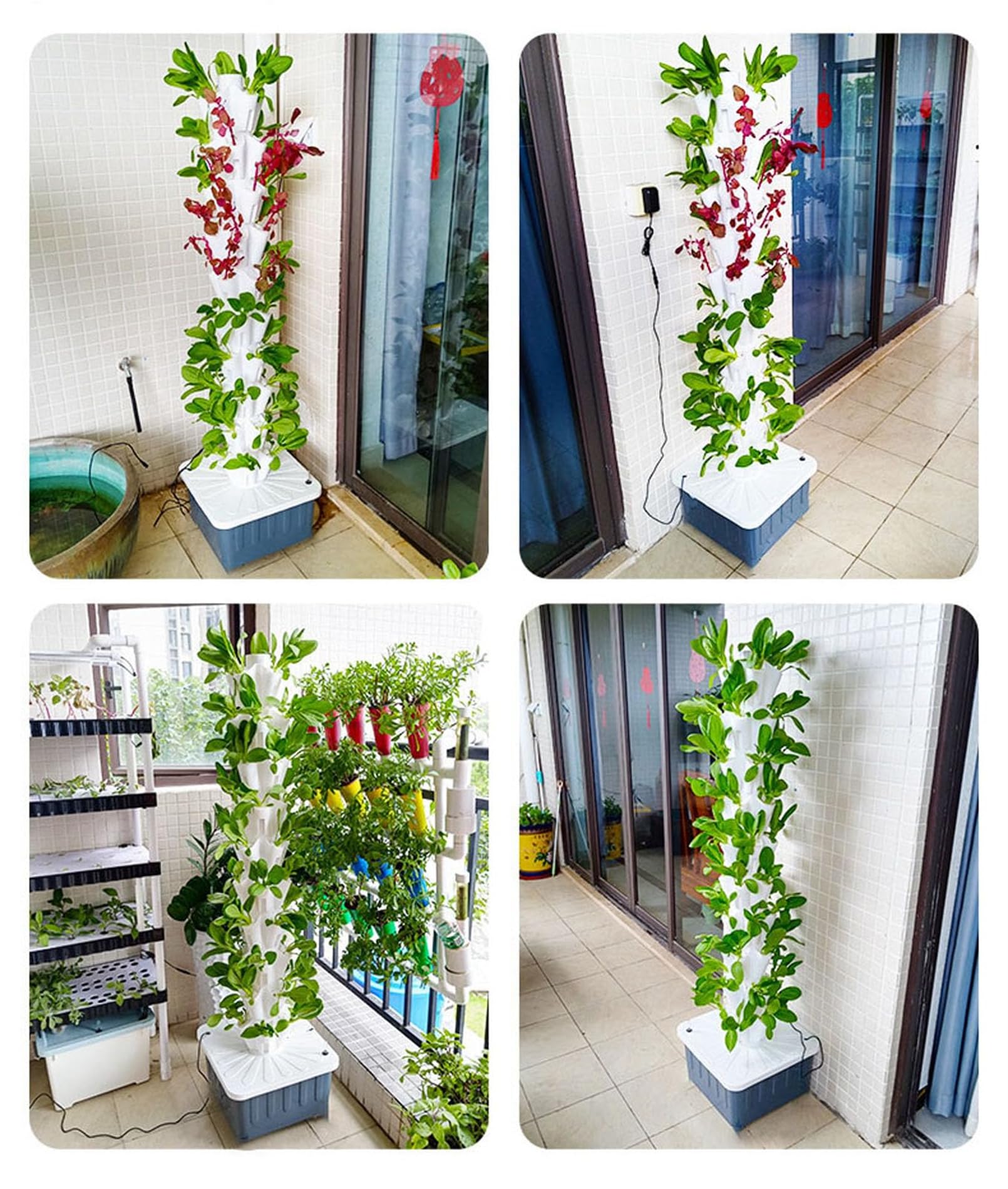 Hydrocultuur Kweeksysteem Voor Kruiden, Fruit En Groenten Binnenshuis Aeroponic Torentuin Met Hydraterende Pomp Adapter Netpotten Timer Color 30holes 663761716