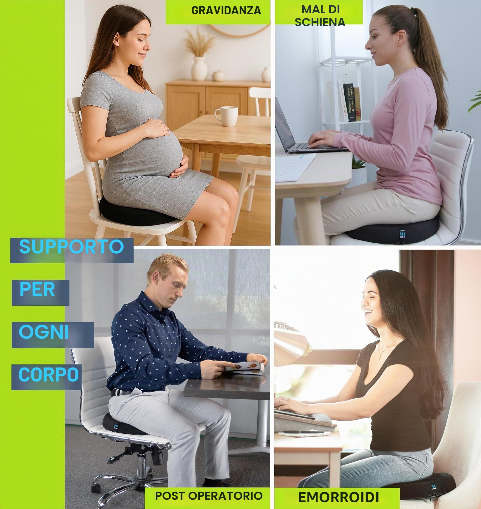 Ergonomic Innovations Ciambella coccige cuscino emorroidi - seduta fermezza