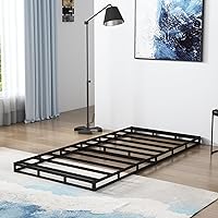 Vista 9 de 4 Inch Box Spring for Twin Bed,Twin Size Box Spring Only,Heavy Duty Mattress Foundation,Metal Bed Base,Non-Slip,Easy Assembly