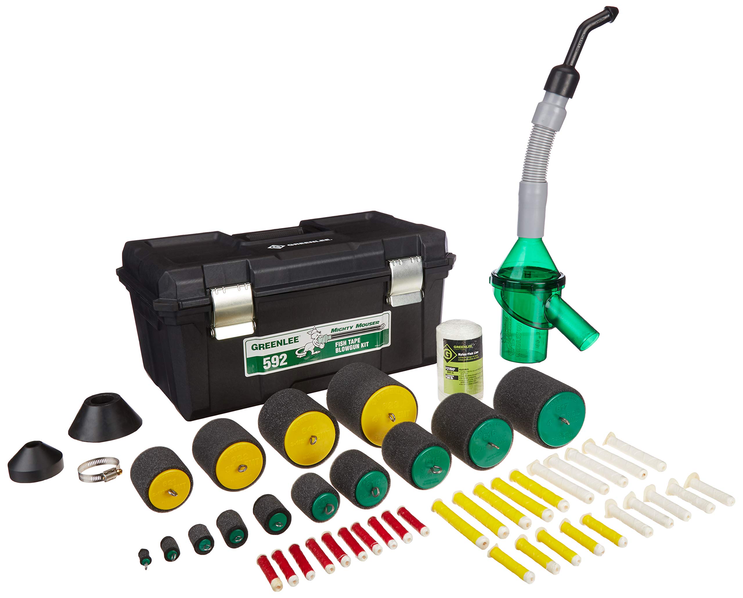 Greenlee 592 Mighty Mouser Blow Gun Kit for 1/2-Inch - 4-Inch
