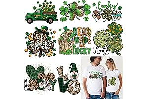 8Pcs St. Patrick's Day Iron-On Transfers | Embellish Your Garments and More