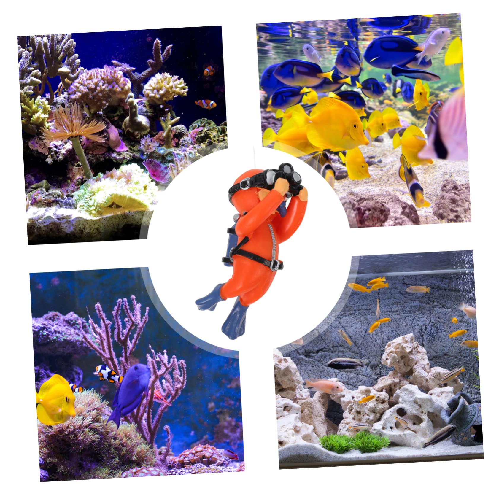 PRETYZOOM 5stücke Fischtank Dekoration Schwimmender Taucher Ornament Realistische Landschaftsdekoration Für Aquarien Langlebig Aus Hochwertigem Bringt Ihr Aquarium