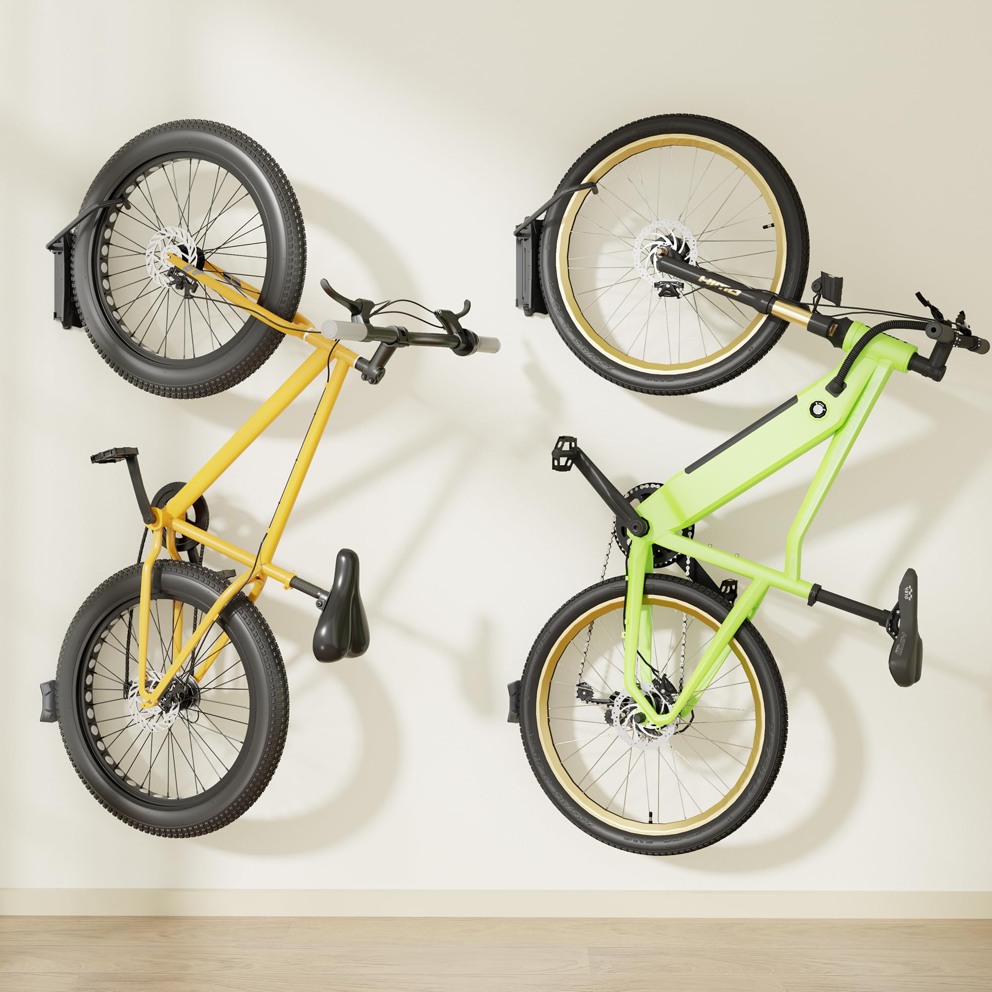 monTEK Fahrrad-Wandhalterung für 11,4 cm Reifenbreite, schwenkbarer Fahrrad-Wandaufhänger, hält bis zu 35 kg, platzsparender Fahrradständer, Garage, robuste Fahrradaufbewahrung für Schlafzimmer