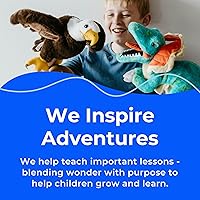 Vista 3 de The Petting Zoo Marioneta de peluche africana de pingüino de patas negras, regalos para niños, animales títeres, marionetas interactivas