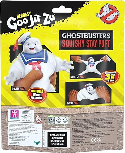 Miniatura 8 de Heroes of Goo Jit Zu Figura de Ghostbusters Squishy Stay Puft  Relleno único de Goo  Se estira hasta 3 veces su tamaño  Estira, gira y mira cómo